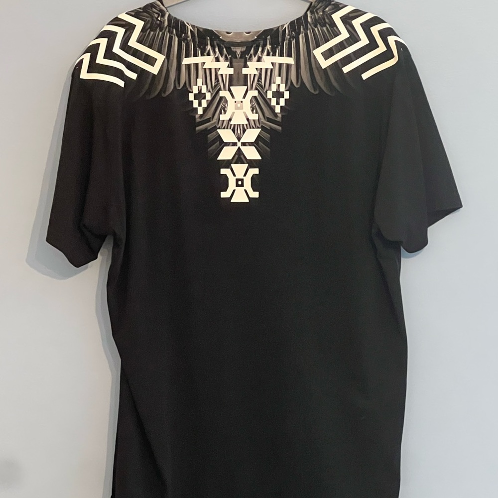 Marcelo Burlon County of Milan Aztec Print T-Shirt with Appliqués